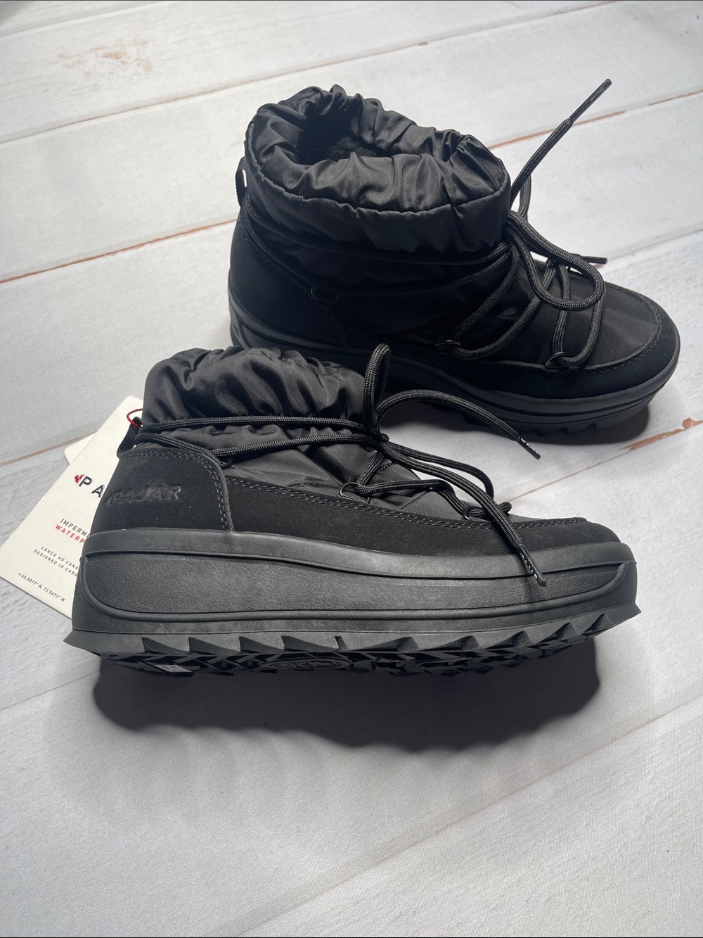 Pajar Black Boots 6 Women’s Waterproof Lace Up New Winter Snow